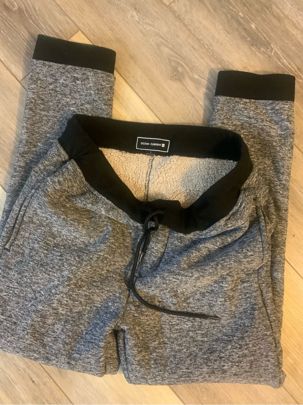 Ocean Current Men's Heather Gray Fleece-Lined Joggers